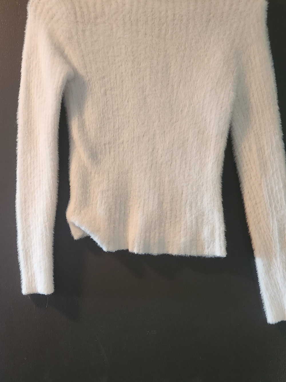 Soft White Women's Fuzzy Knit Sweater